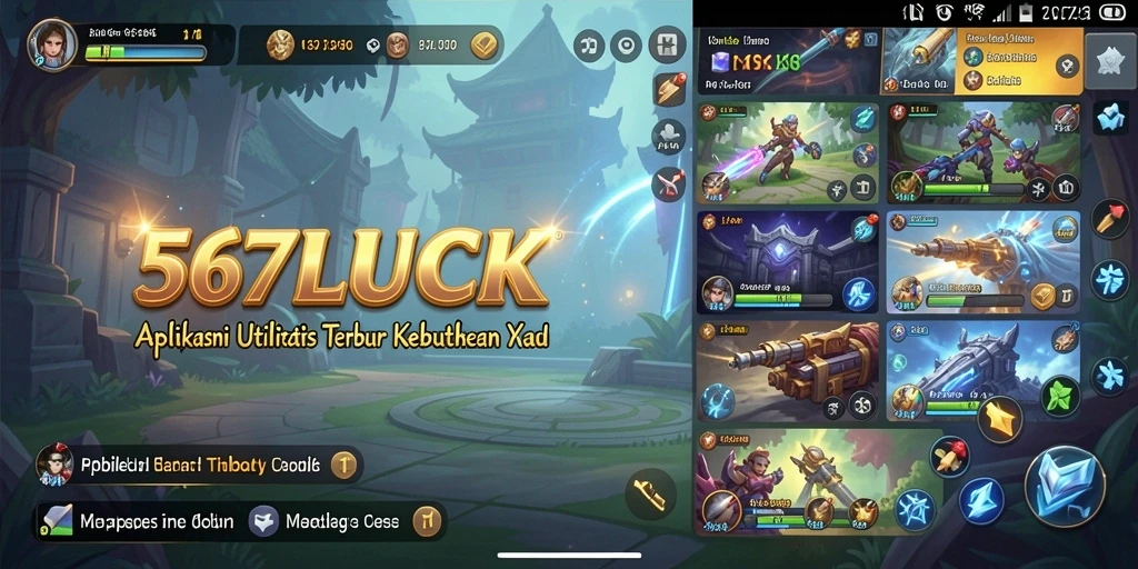 Tampilan antarmuka pengguna 567LUCK yang sederhana dan fungsional.