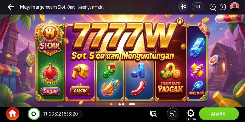 Screenshot gameplay menunjukkan keseruan slot di 7777W.
