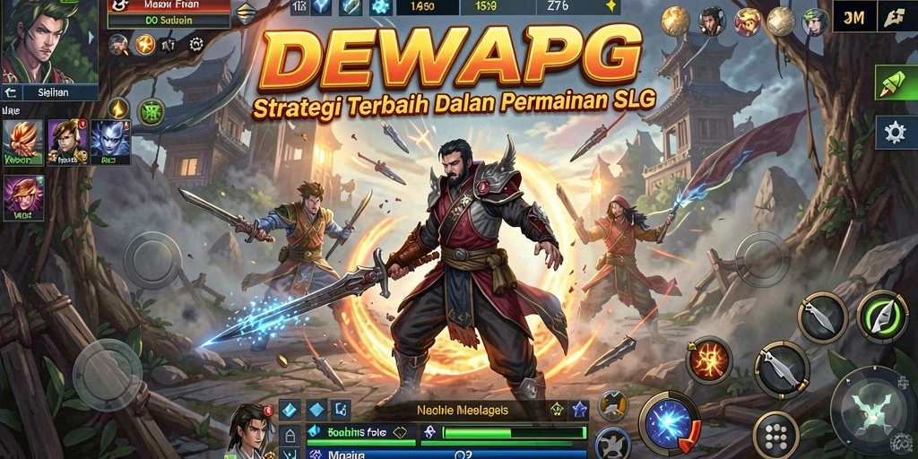 Tampilan screenshot DEWAPG yang menampilkan strategi pertempuran seru.