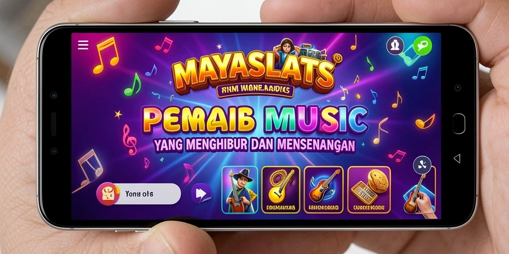 Tampilan gameplay <strong>MAYASLOTS</strong> menunjukkan suasana permainan musik yang menyenangkan.