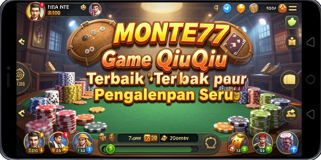 Tampilan gameplay seru dalam QiuQiu di MONTE77.