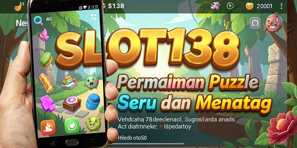Screenshot gameplay <strong>SLOT138</strong> menampilkan puzzle menantang yang penuh warna.