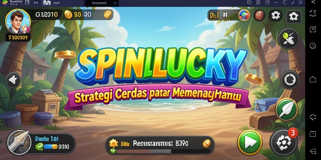Tampilan gameplay SPINLUCKY yang menarik dan strategis.