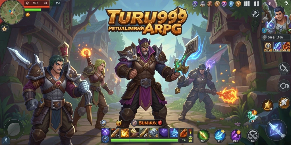 Screenshot gameplay TURU99 yang menampilkan aksi pertempuran seru.