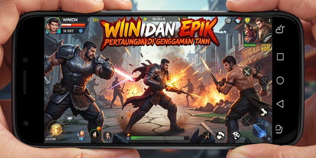 Tangkapan layar gameplay WINIDN yang mendebarkan dan penuh aksi.